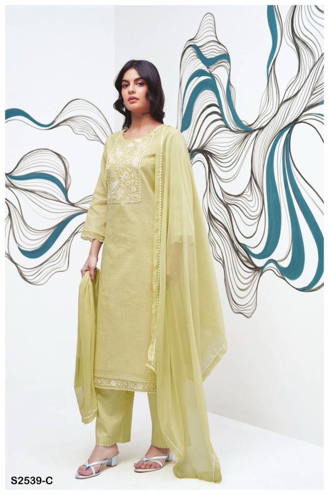 Rylan 2539 By Ganga Kota Checks Premium Cotton Dress Material Wholesale Online